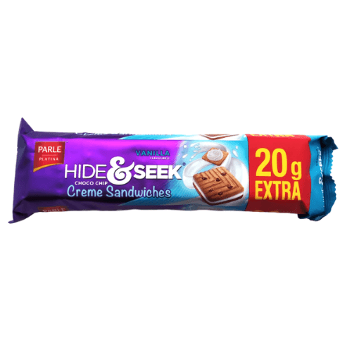Parle hide & seek choco chip cream sandwiches 120g